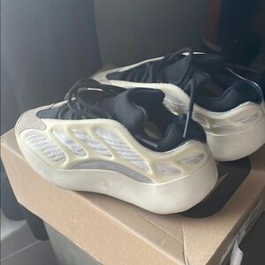 Stylish Black and Cream Sneakers